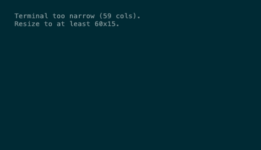 Narrow terminal size guard